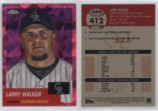 2022 Chrome Platinum Anniversary Fuchsia Atomic Refractor /100 Larry Walker HOF