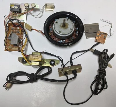 Vintage SANSUI SR-333 Turntable Original Parts Motor, Transformer, Power Switch - Image 1 of 4