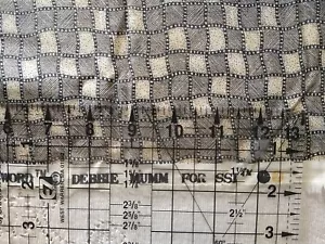 Debbie Mumm Fabric for SSI Gray Cream Black Wavy Check Cotton 20" x 44" - Picture 1 of 5
