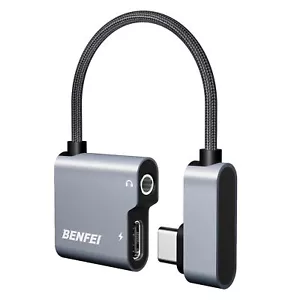 USB C auf Audio Klinke Adapter mit 60W Schnellladung, USB-C auf 3,5mm Buchse - Bild 1 von 8