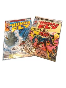 Vtg The Human Fly #18 Comic Books Gathering Of Vultures & #16 Niagara Nightmare - Picture 1 of 2