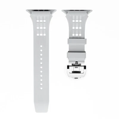 Luxury Transparent Mod Kit For Apple Watch Series 10 46mm Rubebr Band Clear Case - Image 1 of 4