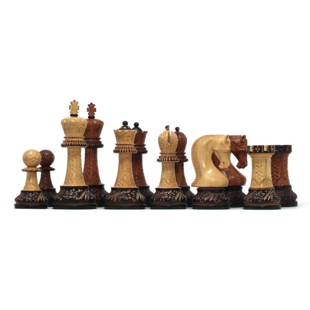 3.9 Craftsman Knight Staunton Chess Set- Chess Pieces Only - Double W