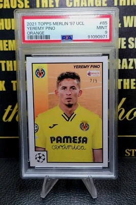2021 Topps Merlin Yeremy Pino /5 PSA 9 MINT - Image 1 of 2