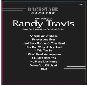 RANDY TRAVIS Karaoke CD+G TRACKS Backstage #5917 NEW in ORGINAL Black Sleeve - Picture 1 of 2