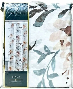 1 Count Croscill Liana Multicolor Floral Shower Curtain 100% Cotton Machine Wash - Picture 1 of 2