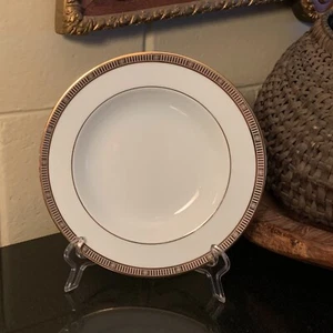 Bernardaud Madison Platine 8 3/4" Rand Suppenschüssel Platin mit Gold Limoges Frankreich - Bild 1 von 11