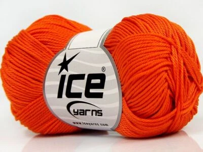 Лот из 6 мотков хлопчатобумажной пряжи Giza тонкая 6x50 г/125 м оранжевая - Изображение 1 из 4