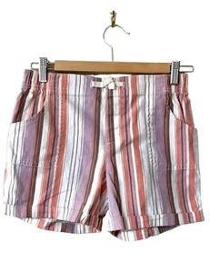 WONDER NATION SHORTS Stripes Elastic WaistPockets Girls Size XL 14-16 K - Picture 1 of 4