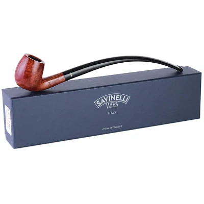 Pipa de tabaco de brezo extra larga Savinelli Churchwarden marrón liso 601 3 mm NUEVA Foto 1 de 4