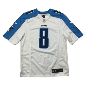 Nike Tennessee Titans Jersey Mens Small White Blue NFL On Field Marcus Mariota 8 - Picture 1 of 14