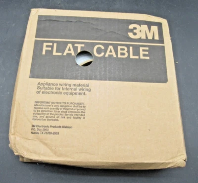 3M 3625/40 Round Conductor Flat Cable 28AWG, 105C, 300V, 3625 *全新* — 第 1/4 张图片