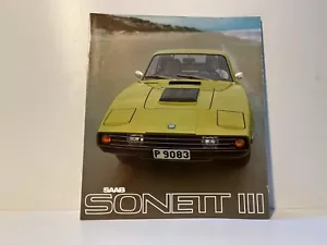 Catalogo brochure vendita Saab Sonett III originale 1970 - Foto 1 di 5