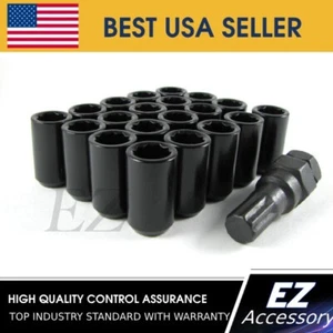 Lug Nuts Tuner 12x1.25 20 for Infiniti Subaru Black - Picture 1 of 3
