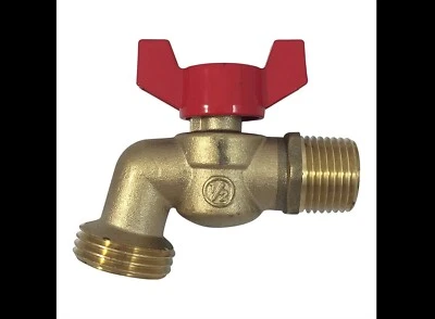 Manguera de bola de latón Bibb compara con punta de flecha 1/2" macho NPT MIP entrada 3/4" salida Foto 1 de 4