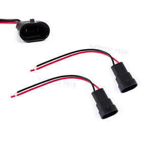 9005 9006 H10 Male Adapter Wiring Harness for Headlights Fog Lights Retrofit 2X