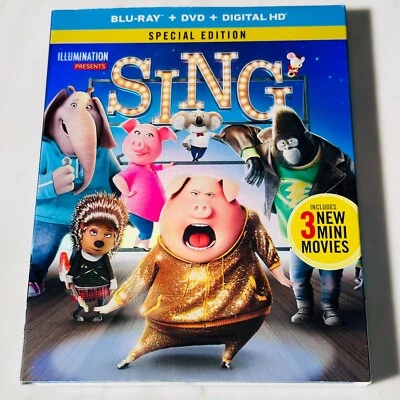 Sing - Special Edition - Blu-Ray + DVD - Illumination Presents - Slipcover - Image 1 of 4