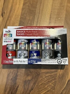 Tulip Color Shots Americana Fabric Spray 5 Paint Set -Red, White, Blue, Silver, - Picture 1 of 8