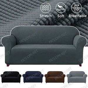 Stretch Plush Thick Sofa Covers 1 2 3 Seater Couch Chair Slipcover Protector US - Picture 1 of 53