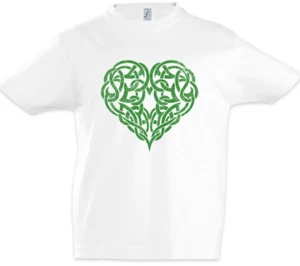 Celtic Heart Boys T-Shirt Celts Symbol Sign Knot Culture Tribal Tattoo - Picture 1 of 1