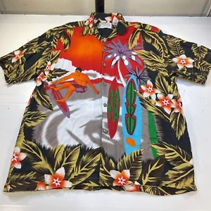 CAMICIA RAYON THUMBS UP FOR HIM HAWAII ALOHA TROPICAL HAWAIIAN BAHAMA SURFER TAGLIA XL - Foto 1 di 5