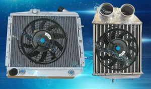 FOR RENAULT 5 SUPER 5/R5 9/11 GT TURBO 85-1991 Alu Radiator+Intercooler+fans AT - Picture 1 of 7