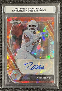 TARIK BLACK Texas SIGNED 2021 Prizm Draft Picks RED ICE Autograph SP RC AUTO