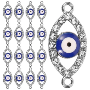 20pcs Evil Eye Charms Diy Hanging Evil Eye Connectors Jewelry Making Findings - Picture 1 of 12