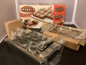 Perfect Brownie Non-Stick Pan Set NEW IN BOX- Makes 18 Slices- Bake Slice Serve - Picture 1 of 3