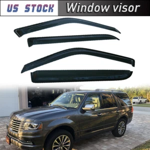 Fit For Ford Expedition 1997-2017 Smoke Window Visors Sun Rain Wind Guard - Picture 1 of 9