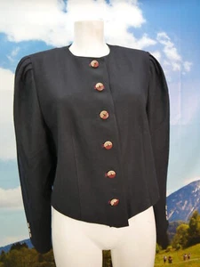 Julius Lang neuwertig blau Loden mit Applikation kurze Trachtenjacke Jacke Gr.44 - Bild 1 von 6