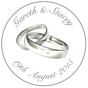 70 x 35mm Personalised Envelope Wedding Label Sticker Seal Thank you Favour 057 - Picture 1 of 3