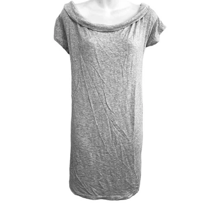 Lou & Gray Ann Taylor Loft Heather Gray Off the Shoulder Casual Lounge Dress S - Image 1 of 4