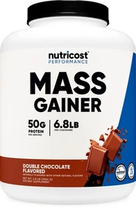 Nutricost Mass Gainer Double Schokoladengeschmack, 6,7 Pfund, 50 Gramm Protein - Bild 1 von 5