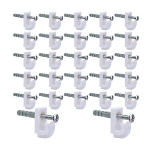 Down Wall Clips- 30 Sets Wire Shelf Brackets Loop Clips-Closet Shelves8487 - Afbeelding 1 van 7