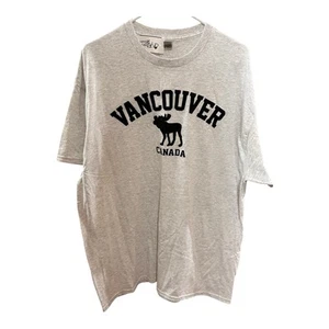 Neu mit Etikett Vancouver Kanada grau haferflocken genäht schwarz Bogen Elch Herren Etikett BC - Bild 1 von 4