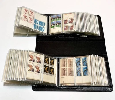 1960s early 1970s FLIP ALBUM United States US POSTAGE STAMP Plate Number Blocks - Image 1 of 4