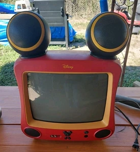 Disney 13" Mickey Mouse Special Edition CRT TV DT1300-C Used Read Description  - Picture 1 of 6