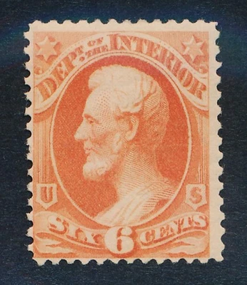 UNITED STATES (US) O18 MINT FINE HINGED 6c INTERIOR - Image 1 of 2