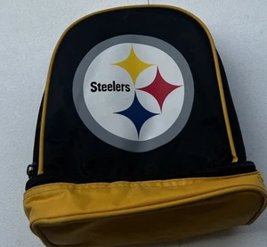 Pittsburgh Steelers Insulated Cooler Lunch Box 8"X 8"X 4" NFL Handle Dual Pocket - Picture 1 of 4