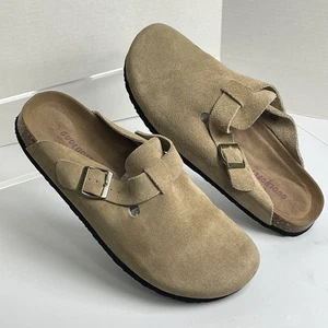 Guoluofei Deutschland Design Clogs Mules 45- men’s  Size 11-1/2  Brown Leather - Picture 1 of 13