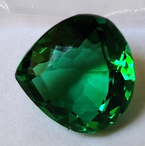 A+++ 20.05 Ct. Pear Cut Colombian Huge Green Emerald Loose Gemstone Pendant Gift - Picture 1 of 6