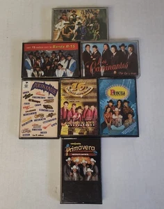 LOS TIGRES DEL NORTE,BANDA MR-7 & R-15,PRISCILA+ MORE TEJANO 7 CASSETTE LOT - Picture 1 of 8