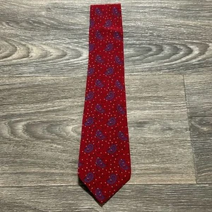 Yves Saint Laurent, Men's, Silk Tie, Paisley, 3.5" Width, Black/Blue, Elegant - Picture 1 of 5