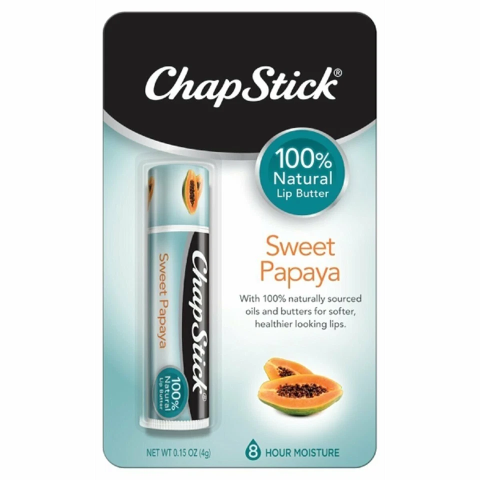 Tubo de mantequilla de labios ChapStick papaya 100 % natural - 0,15 oz Foto 1 de 1