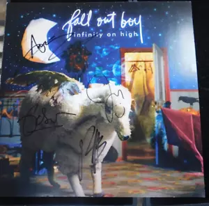 Pete Wentz & Patrick Stump Fall Out Boy firmato Infinity On High disco promo - Foto 1 di 3