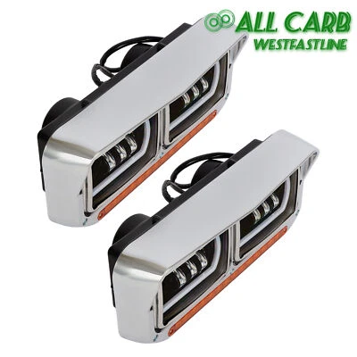 LED DRL Projector Headlights For Kenworth W900 For Western Star 4800 1981-2019 - Image 1 of 4