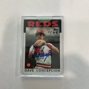 2004 (1986) Topps Originals Buyback Auto Dave Concepcion Reds 11/69 ⚾️♨️F - Picture 1 of 4