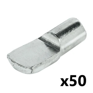 Nickel Shelf Support Spoon, Plug In,  7 mm (50 Pack) - Picture 1 of 3