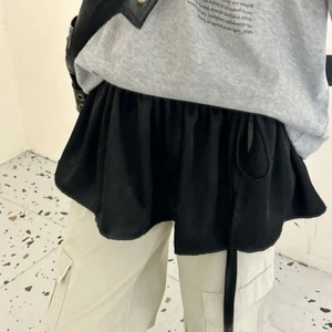 Shirt Extender Layer Outfits Skirt Hip-hop Ruffled Edge Waistband Jeans Decor - Picture 1 of 14